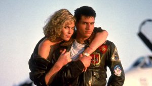 Tom Cruise e Kelly McGillis em Top Gun: Ases Indomáveis